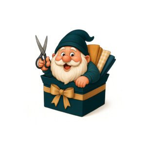 dekorativni lik krojača sa škarama