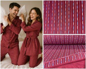 crvena prugasta tkanina