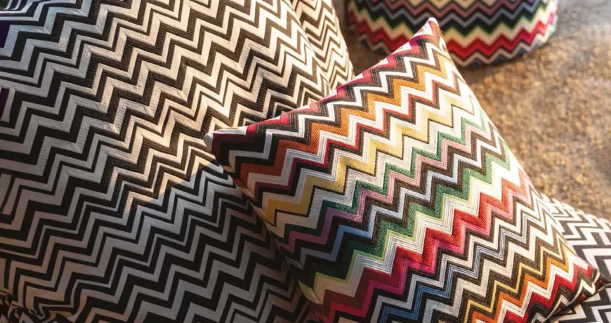 cik-cak dezen na tkanini