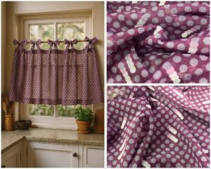 tkanina sa ljubičastim tačkama