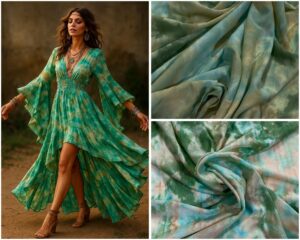 tkanina u zelenim nijansama