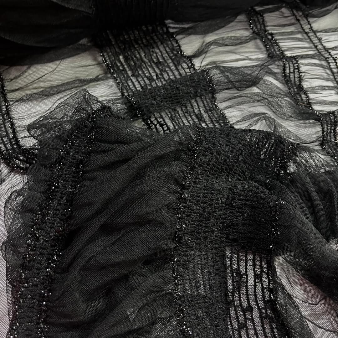 Crni Boho fenjer sa šljokicama i elastičnim bordurama